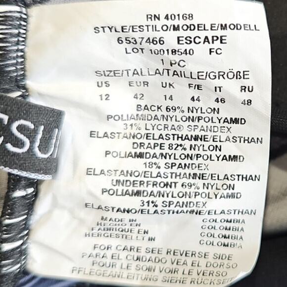 Miraclesuit Escape One Piece Swimsuit Warp Speed Size 12 - Picture 8 of 8